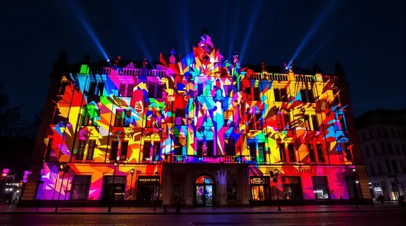 把整栋建筑变成画布，3D投影艺术 - 人人美剧
